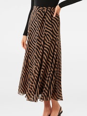 Forever New Brown Donna Godet Midi Skirt - Image 3 of 5