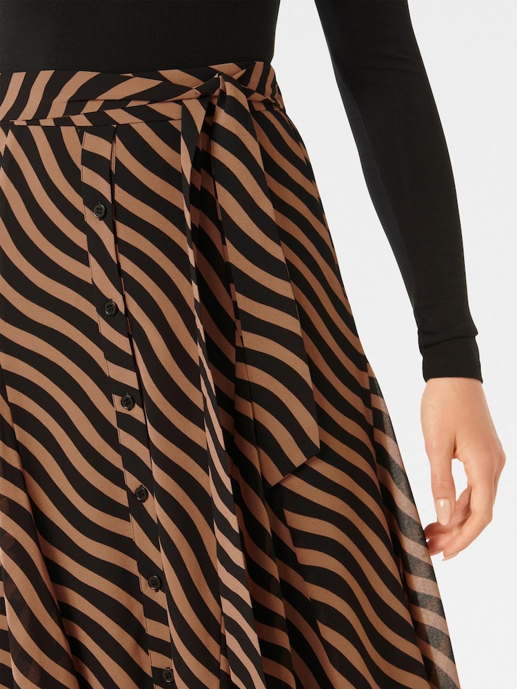 Forever New Brown Donna Godet Midi Skirt - Image 5 of 5