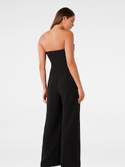 Forever New Black Kenzie Plisse Bow Jumpsuit - Image 2 of 4