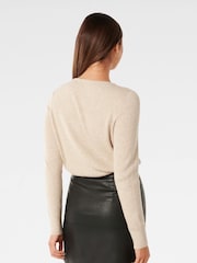 Forever New Cream Valentina Bow Front Jumper - Image 2 of 5