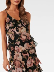 Forever New Black Poppy Petite Ruffle Gown - Image 4 of 4
