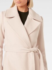 Forever New Cream Amanda Belted Wrap Coat - Image 2 of 4