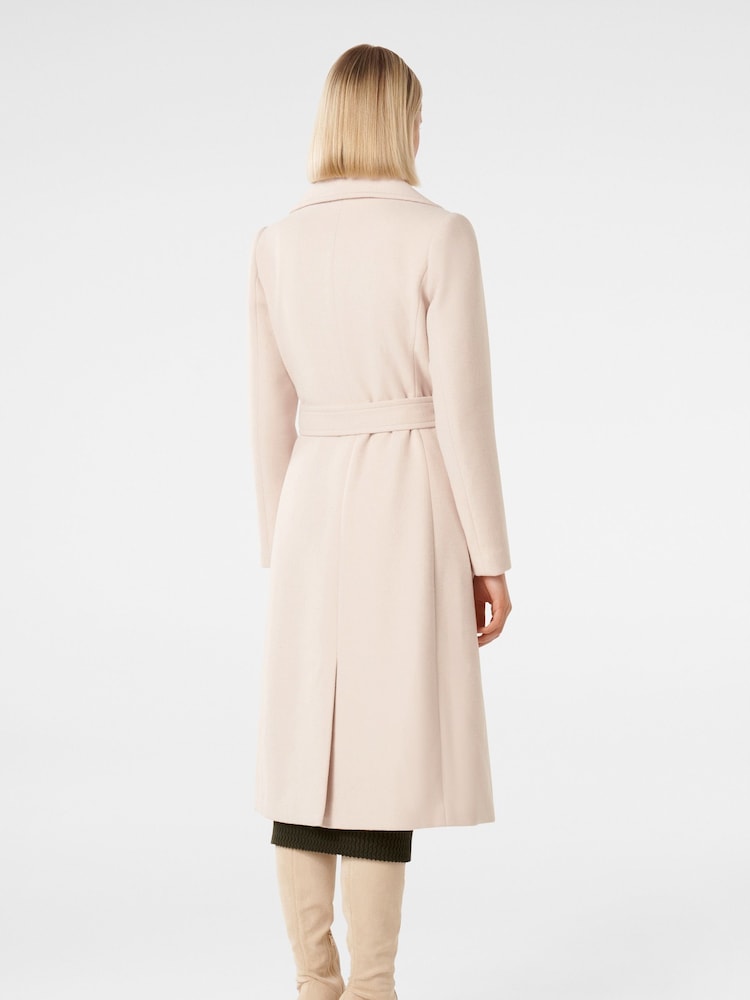 Forever New Cream Amanda Belted Wrap Coat - Image 4 of 4