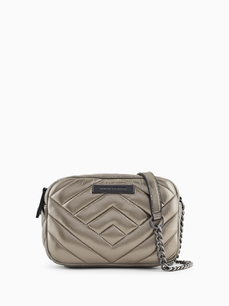 Silber - Armani Exchange Gesteppte Kameratasche - Bild 1 von 6