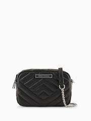 Schwarz - Armani Exchange Gesteppte Kameratasche - Bild 1 von 8