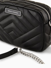 Schwarz - Armani Exchange Gesteppte Kameratasche - Bild 4 von 8