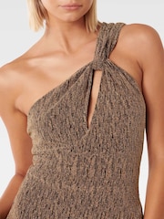 Forever New Gold Kairo One Shoulder Glitter Maxi Dress - Image 4 of 4