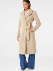 Forever New Cream Polly Wrap Coat - Image 1 of 4
