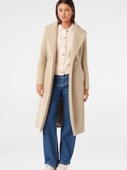 Forever New Cream Polly Wrap Coat - Image 3 of 4