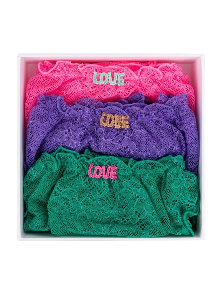 Love Stories Multi Weekend Lola Lace Briefs 3 Pack - Image 2 of 5