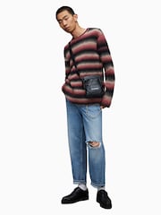 AllSaints Pink Aurora Striped Jumper - Image 3 of 8
