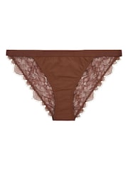 Love Stories Dark Brown Wild Rose Lace Briefs - Image 4 of 5