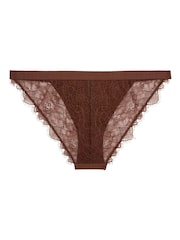 Love Stories Dark Brown Wild Rose Lace Briefs - Image 5 of 5