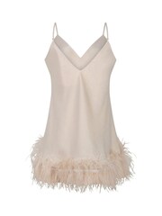 Love Stories Cream Honey Feather Silk Nightie - Image 5 of 5