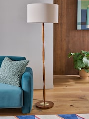 Dark Natural Lloyd Floor Lamp - Image 2 of 5