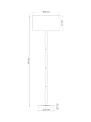 Dark Natural Lloyd Floor Lamp - Image 4 of 5
