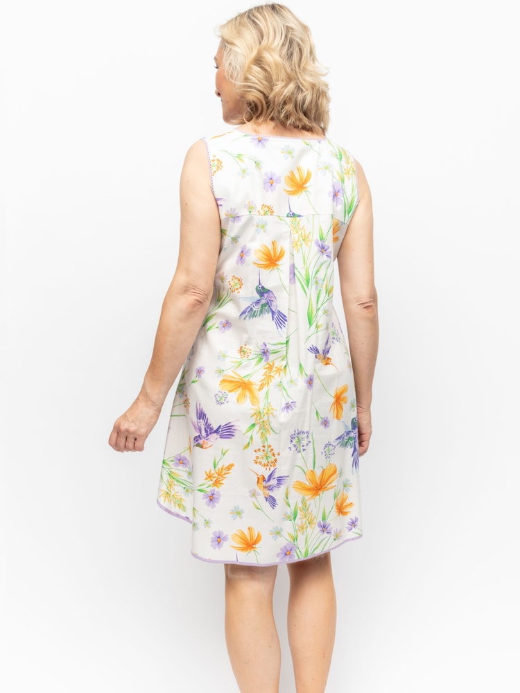 Nora Rose Cream Leaf Print Swing Nightdress - Image 2 of 3