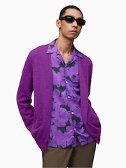 AllSaints Purple Kennedy Cardigan - Image 1 of 8