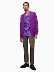 AllSaints Purple Kennedy Cardigan - Image 3 of 8