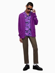 AllSaints Purple Kennedy Cardigan - Image 4 of 8