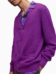 AllSaints Purple Kennedy Cardigan - Image 6 of 8
