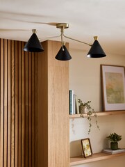 Black Austin 3 Light Flush Fitting Ceiling Light - Image 2 of 4