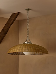 Natural N. Premium Alba Hand Woven Rattan Pendant Ceiling Light - Image 2 of 4