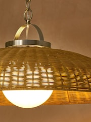 Natural N. Premium Alba Hand Woven Rattan Pendant Ceiling Light - Image 3 of 4
