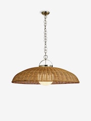 Natural N. Premium Alba Hand Woven Rattan Pendant Ceiling Light - Image 4 of 4