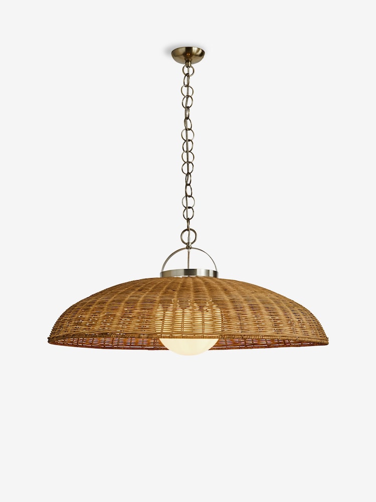 Natural N. Premium Alba Hand Woven Rattan Pendant Ceiling Light - Image 4 of 4