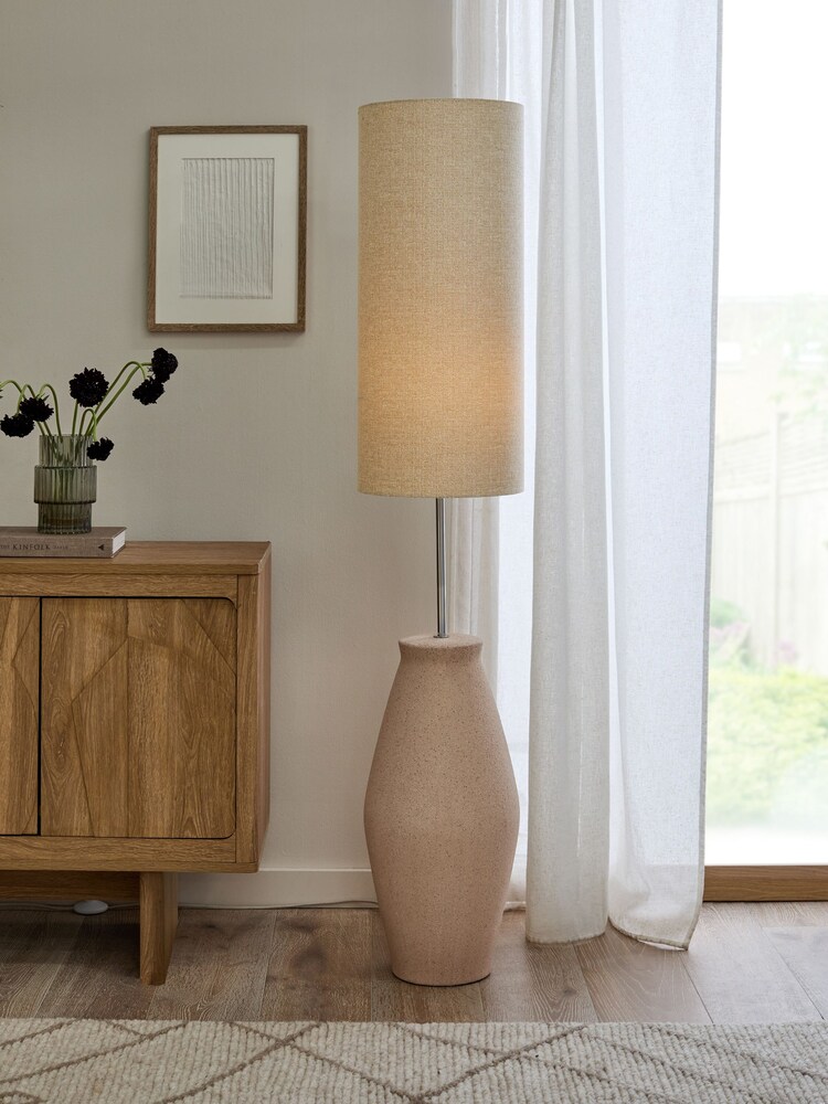 Terracotta Orange Claydon Floor Lamp - Image 1 of 5