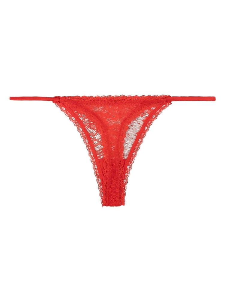 Love Stories Red Thong With Roomie Lace - Image 3 of 3
