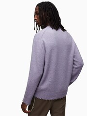 AllSaints Purple Luka Crew Sweat Top - Image 6 of 7