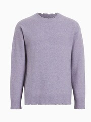 AllSaints Purple Luka Crew Sweat Top - Image 7 of 7