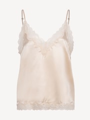 Love Stories Cream Pip Silk Knightie Cami Top - Image 1 of 2