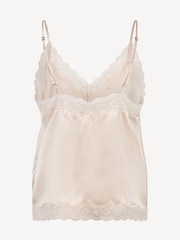 Love Stories Cream Pip Silk Knightie Cami Top - Image 2 of 2