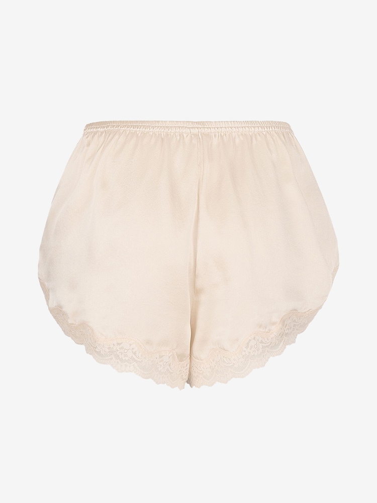 Love Stories Cream Mae Silk Shorts - Image 2 of 2