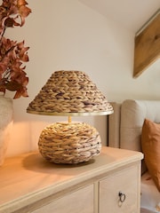 Natural Zephie Woven Seagrass Table Lamp - Image 1 of 6