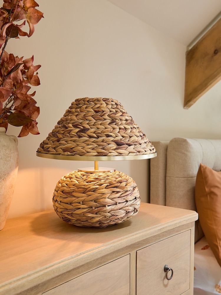 Natural Zephie Woven Seagrass Table Lamp - Image 1 of 6