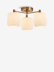 Brass Ryker 3 Light Flush Ceiling Light Fitting - Image 4 of 4