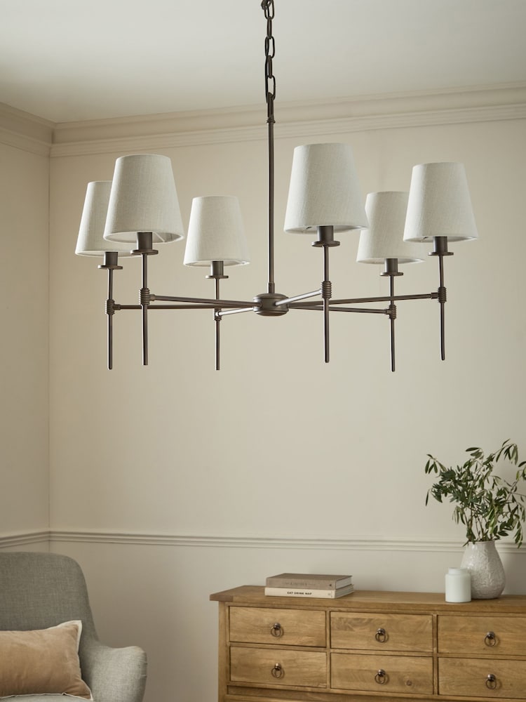 Brass Carolina 6 Light 6 Light Chandelier Light Fitting - Image 2 of 5