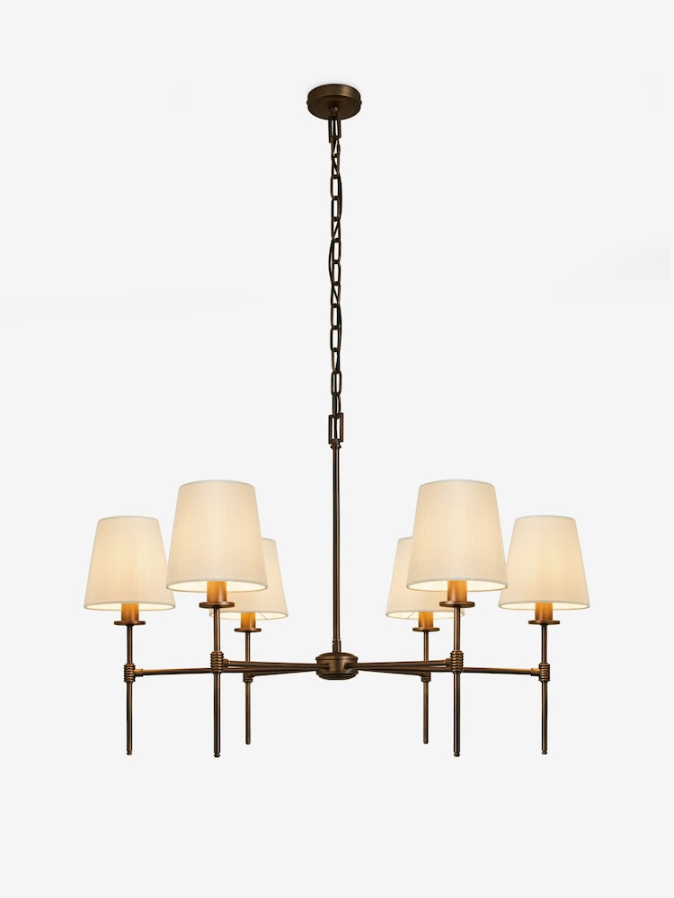 Brass Carolina 6 Light 6 Light Chandelier Light Fitting - Image 5 of 5