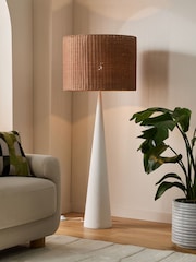 Ivory N. Premium Montserrat Woven Rattan Floor Lamp - Image 1 of 6