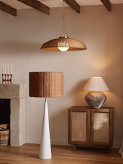 Ivory N. Premium Montserrat Woven Rattan Floor Lamp - Image 3 of 6