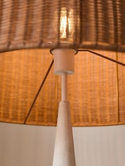Ivory N. Premium Montserrat Woven Rattan Floor Lamp - Image 4 of 6