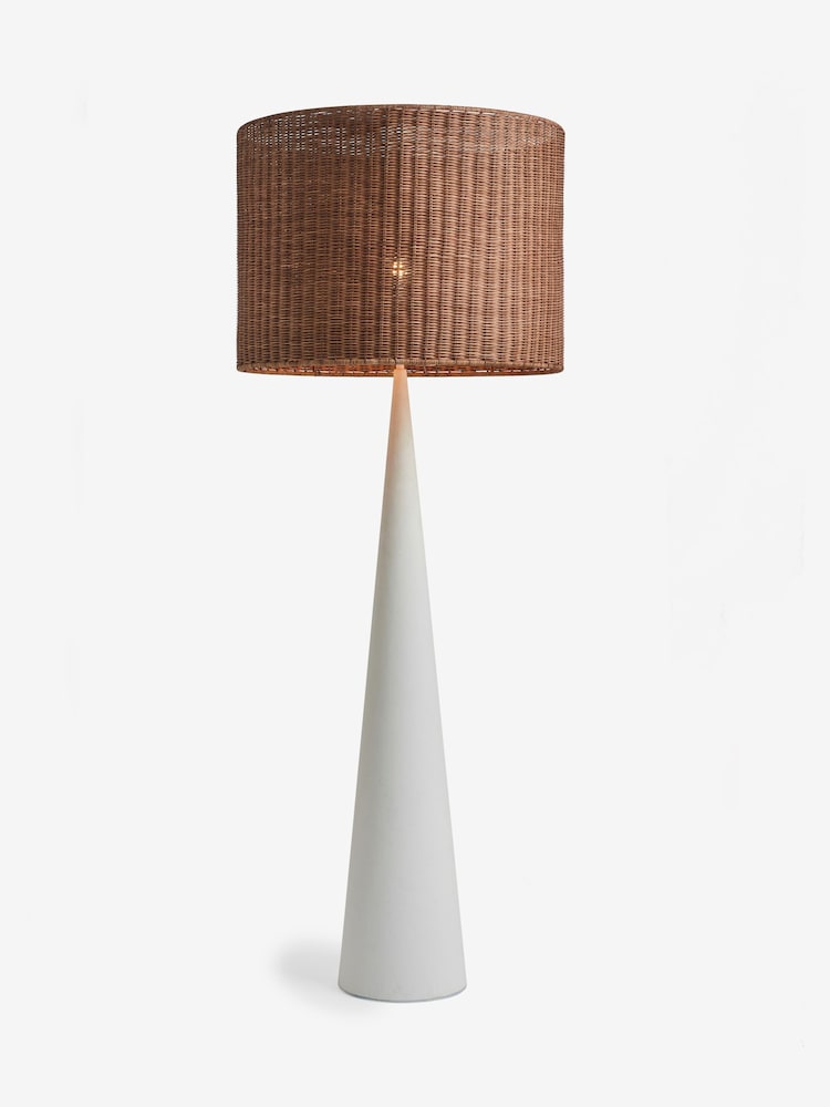 Ivory N. Premium Montserrat Woven Rattan Floor Lamp - Image 6 of 6