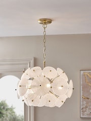 Brass Aurora 4 Light Chandelier Light Fitting - Image 1 of 5
