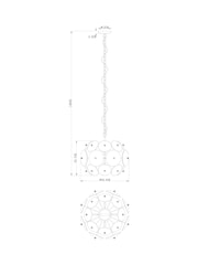 Brass Aurora 4 Light Chandelier Light Fitting - Image 4 of 5