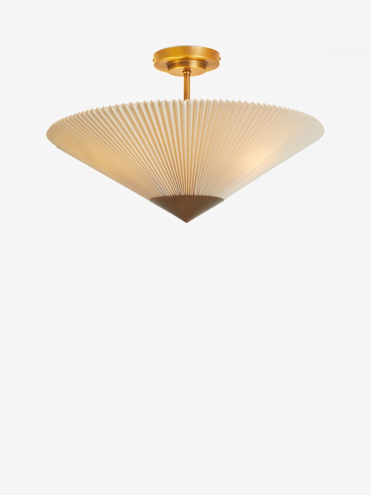 Brass Tate 2 Light Flush Ceiling Light Fitting - Image 4 of 4