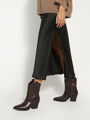Dune London Brown Ponty True Western Boots - Image 3 of 7